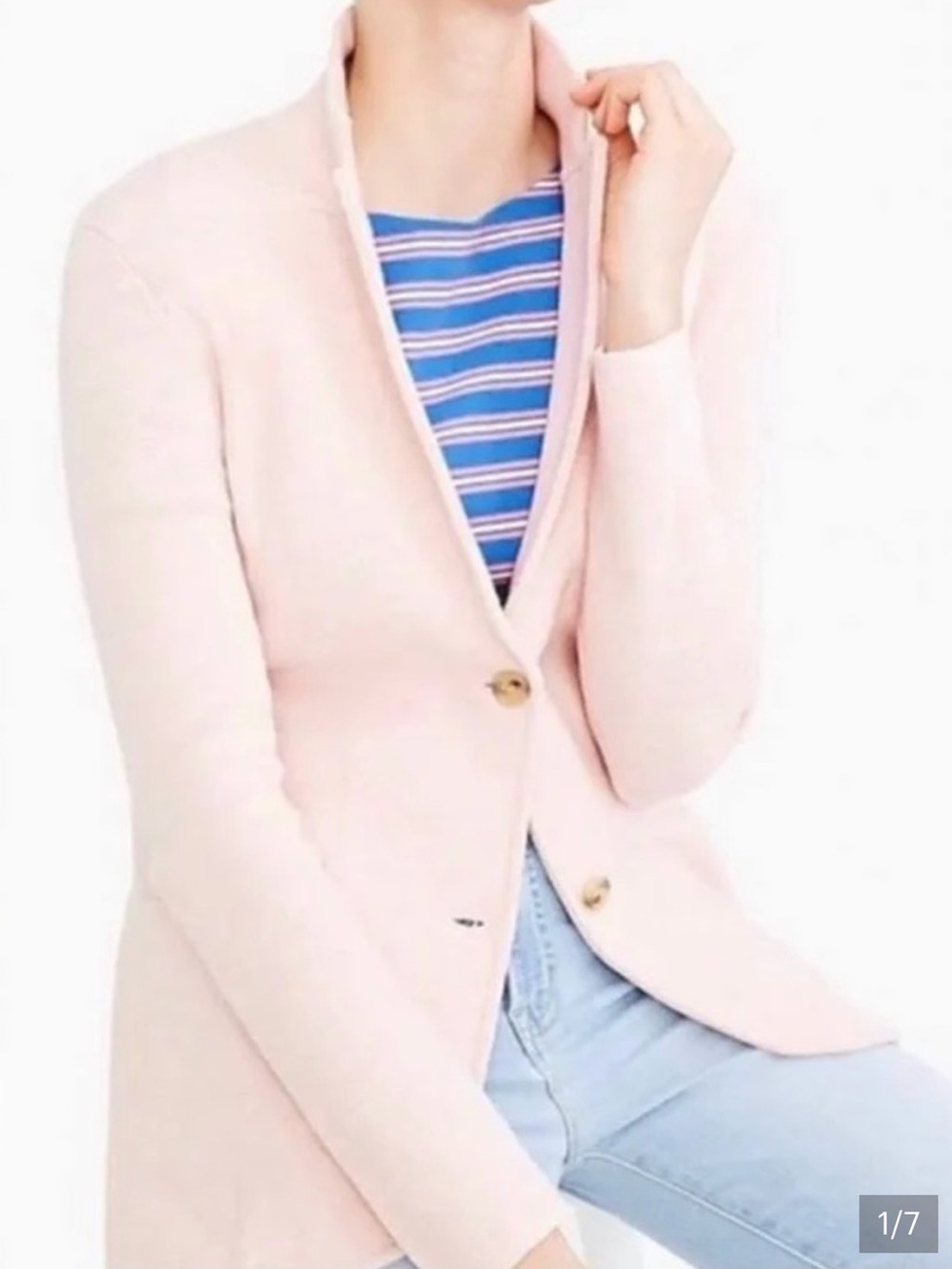 J.Crew - Knit Blazer 100% Cotton 2 Button Preppy Jacket | Size XS | Like New